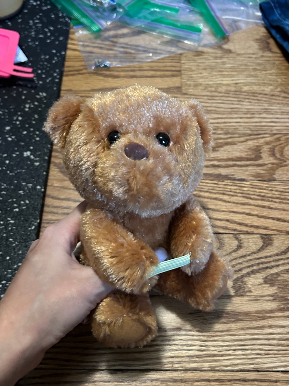 FTD teddy bear to fit around flower vase
